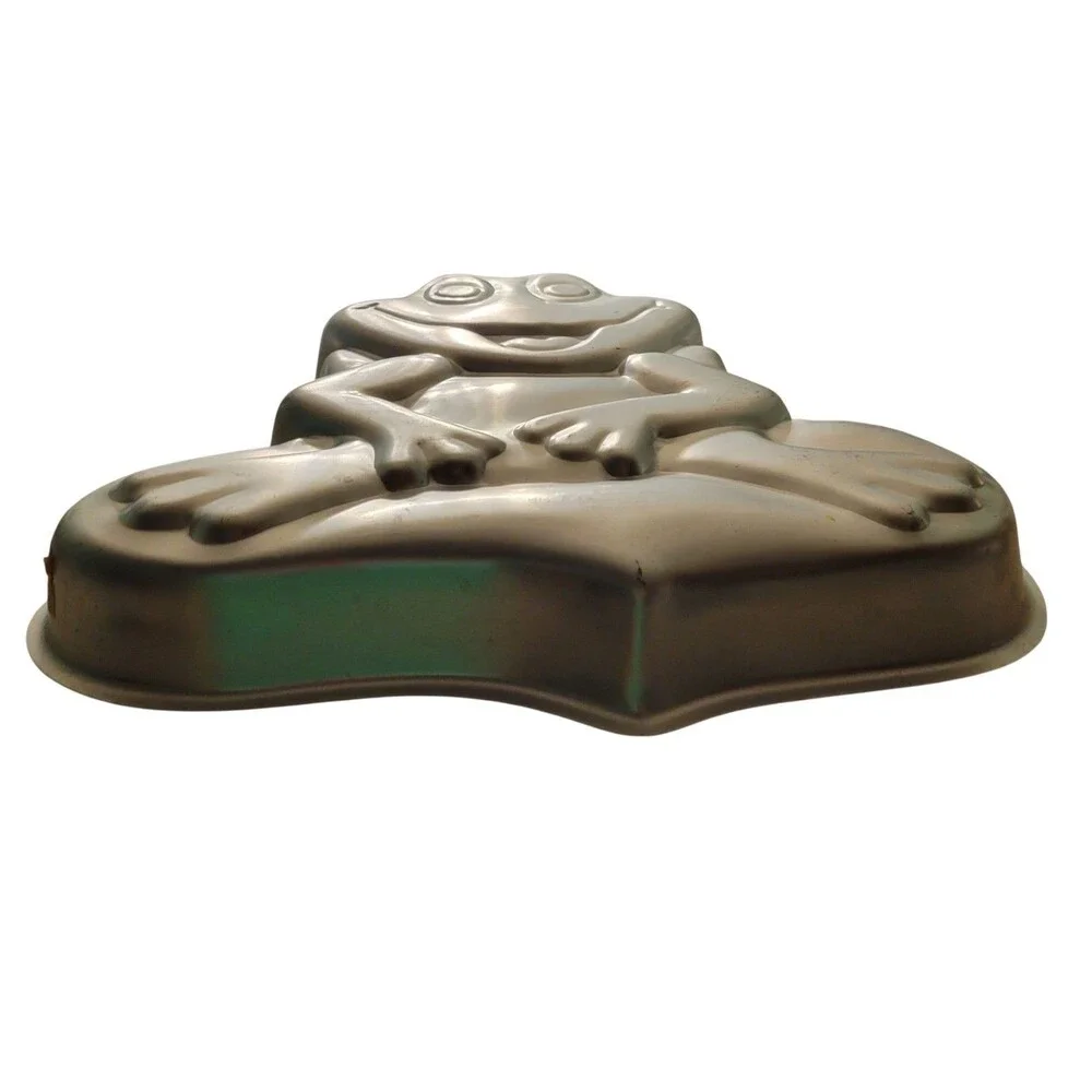 Wilton 1979 Vintage Aluminum Frog Cake Pan Mold #502-1816 Made In Korea